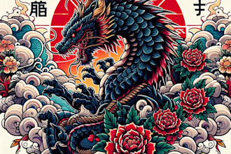 make your minimalist tattoo design in my art style
