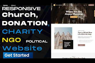 build church ngo charity website political campaign donation church website