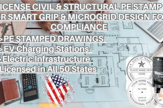 review and pe stamp ev charging station and electric infrastructure