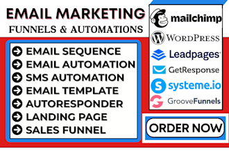 design high converting email template optin form automation landing page funnel