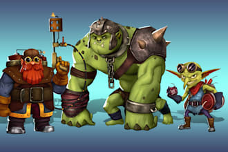 design stylized cartoon characters with personality and pro finish