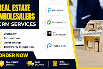 real estate wholesaler crm resimpli investorfuse rei blackbook podio propstream