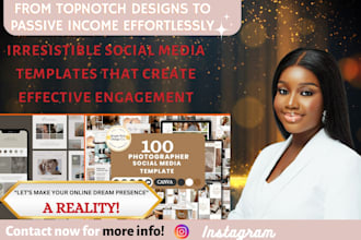 create branded social media templates, info graphics, story templates