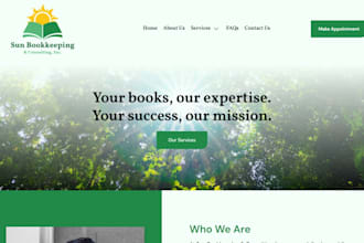design bookkeeping website accounting website finance website tax website
