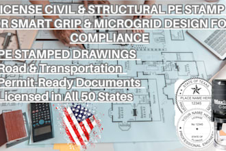 provide pe stamp for road and transportation infrastructure projects