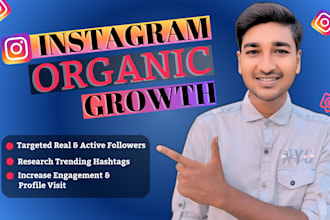promote instagram organic growth to increase  followers and engagement