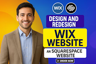 design and redesign a professional wix or squarespace website