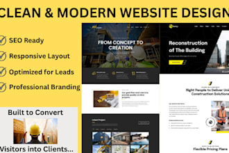 construction website roofing website plumbing wordpress website