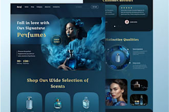 create perfume website, perfume store, fragrance store, cosmetic website