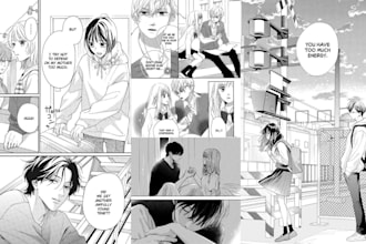 create webtoon nsfw manga anime character comic book page comic panel cover art