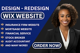 build wix insurance firm website mortgage financial service stock broker website
