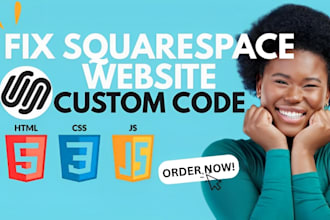 fix squarespace website redesign custom code html css javascript ssl setup