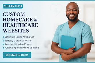 design homecare website healthcare website elderly care assisted living website