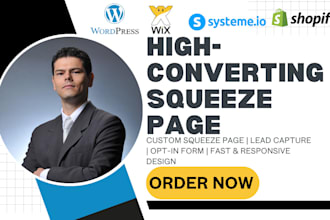 website squeeze page, wordpress squeeze landing page, lead capture landing page