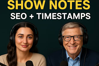 write professional podcast show notes with SEO optimization
