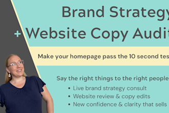 clarify your brand strategy and audit your website copy