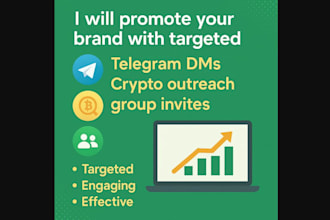 promote your brand with targeted telegram dms crypto outreach and group invite