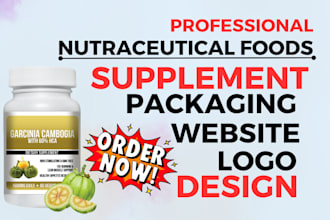 supplement website nutraceutical food supplement peptides steroids logo design