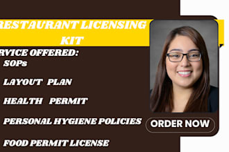prepare restaurant, food truck licensing documents, food permit, sops