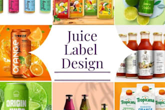 do food orange ice cream, beer, beverages, juice label product packaging design