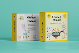 design box design digital illustration kids card game design educational card