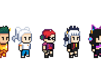 create character designs for your pixel art themed game