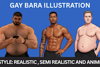 draw gay bara, bara nsfw, anime gay couples, bara illustration, nsfw art