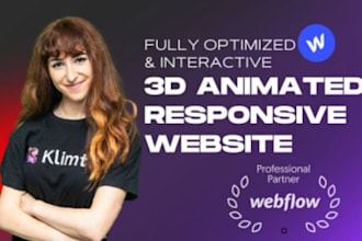 design 3d animated wix website, interactive wix website, 3d spline, 3d lottie