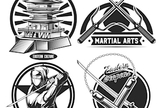 design greatest vintage ninja logo in 24 hours
