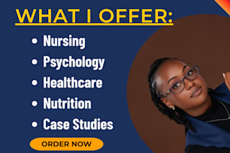deliver content in nursing, healthcare, nutrition and psychology