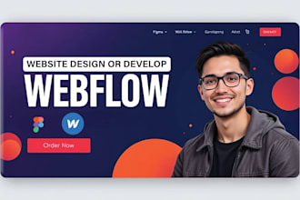 do design or redesign develop webflow  landing page, figma to webflow