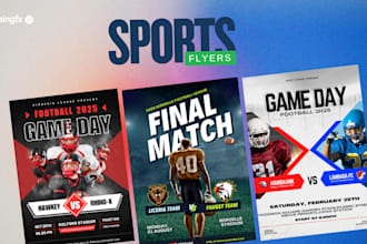design football and basketball flyer or poster