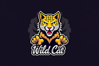 do make wild cat mascot logo for your company