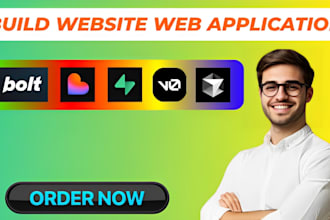 build website web application with bolt new ai, lovable dev ai, vibe coding, v0