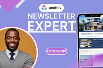 be your beehiiv manager, do complete beehiiv setup, make beehiiv newsletter