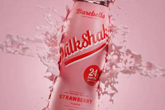 do 3d beverage animation 3d bottle animation 3d model 3d bottle design and video