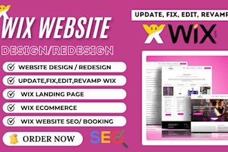 redesign wix website, wix website update, fix wix website edit wix website
