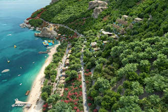 design your eco resort, tropical bungalow and landscape masterplan