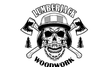 design modern woodcuter logo with vintage style