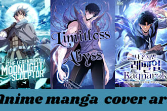 draw anime manga light novel cover art design webtoon webnovel webcomic manga