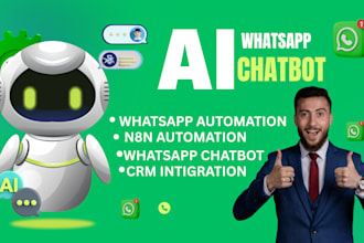 bulid whatsapp automation, whatsapp business api, whatapp bot automate n8n