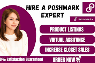 poshmark virtual assistant, poshmark etsy ebay listing, increase closet sales