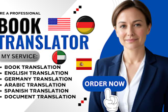 be your translator, book translation, english german, arabic translation