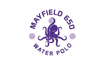 design wonderful water polo club themed logo