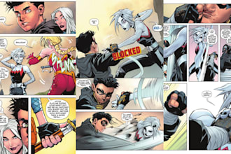 draw anime manga comic story in manga style, webtoon comic page, nsfw comic art