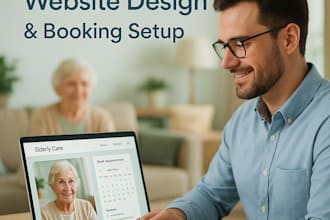 build elderly care website, assisted living web design, senior service scheduler