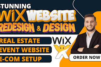 design or redesign wix website, wix studio, business or events website