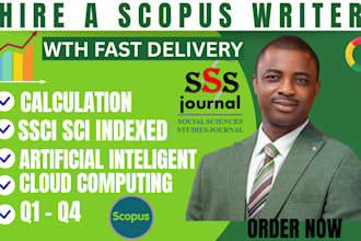 write publish articles in scopus, ieee, sci, scie abcd, wos indexed journals