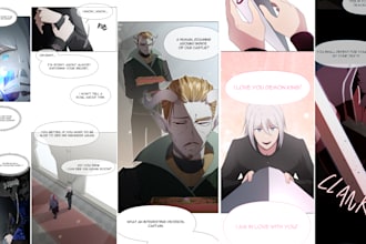 draw webtoon, manhwa, or comic page