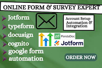 connect your jotform or typeform to google sheets email crm using zapier makecom